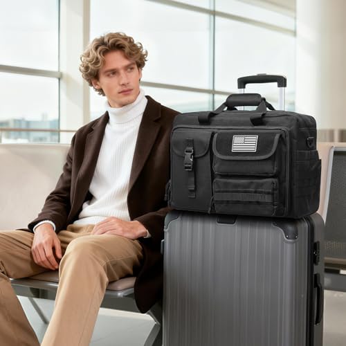 G4Free 17.3 Inch Laptop Messenger Bag for Men, 3-in-1 Backpack for Travel Work Weekender, Large Tactical Shoulder Bag