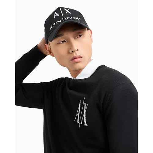 Armani Exchange Mens Corporate Logo Baseball Hat