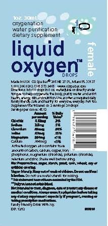 O2 Spa Bar Stabilized Liquid Oxygen Drops Female Formulation. The First & Most Concentrated Daily Oxygen Supplement. Trusted Since 1996. Accept no imitations.