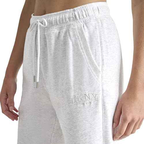 DKNY Women's Varsity Embroidered Logo Jogger Fleece Sweatpant