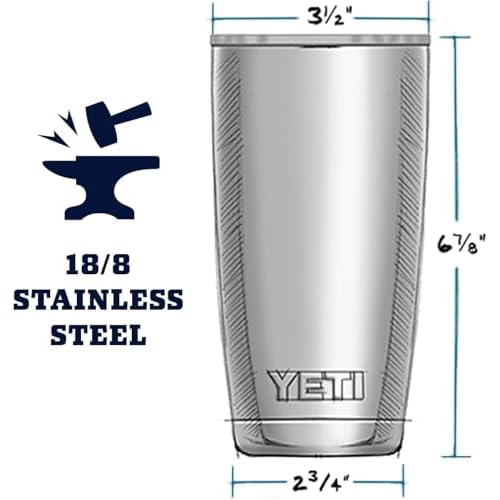 YETI Rambler 20 oz Stainless Steel Vacuum Insulated Tumbler w/MagSlider Lid
