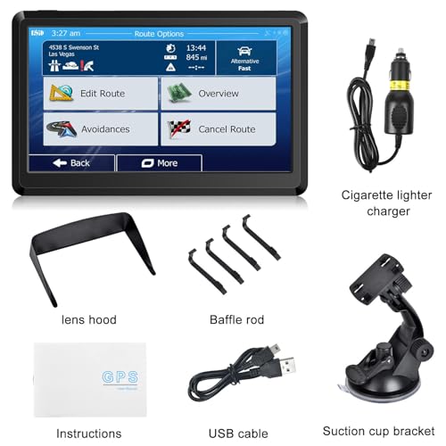 2025 Map Car GPS Navigation GPS Navigation for Truck & RV & Car, Driver Alerts, Turn-by-Turn Directions, Free Update Map