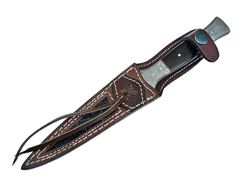 Generic Handmade Damascus Hunting Knife with sheath - Fixed Blade Hunting Knives for Men - Handmade Damascus Double Edge D...