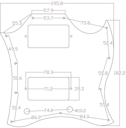 Dopro American Standard Sg Guitar Full Face Pickguard Fits Usa Gibson Sg Special Guitar Dark Tortoise