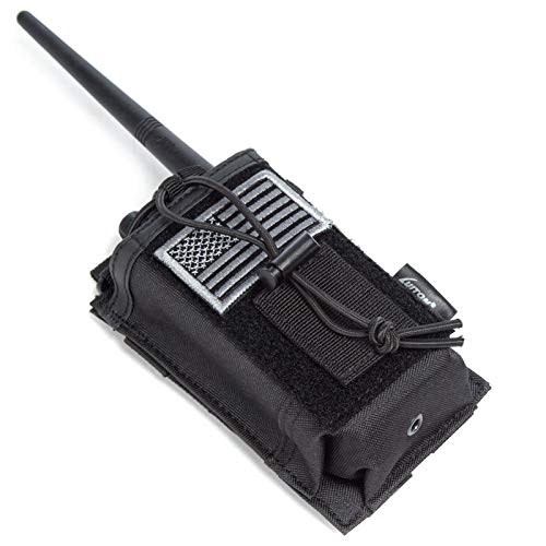 Tactical Molle Radio Holster Holder Case Military Heavy Duty Pouch Bag for Two Ways Walkie Talkies Adjustable Storage with...