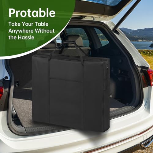 QYILUARE 4 Ft Folding Table Storage Bag-Water-Resistant Heavy Duty Large Carrying Bag for Transport Organizer with Pocket...