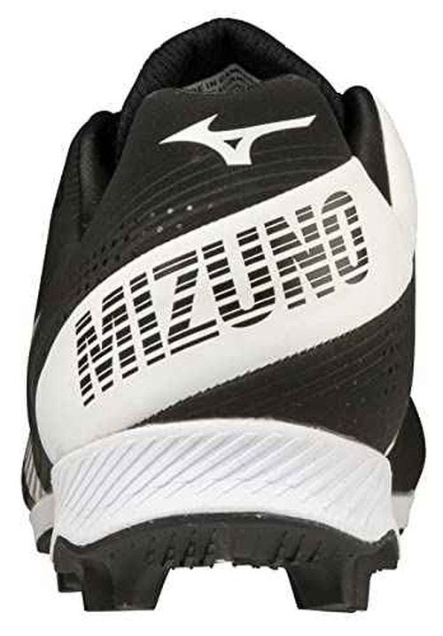 Mizuno Wave Finch Lightrevo Jr Softball Shoe, Black-White, 4.5