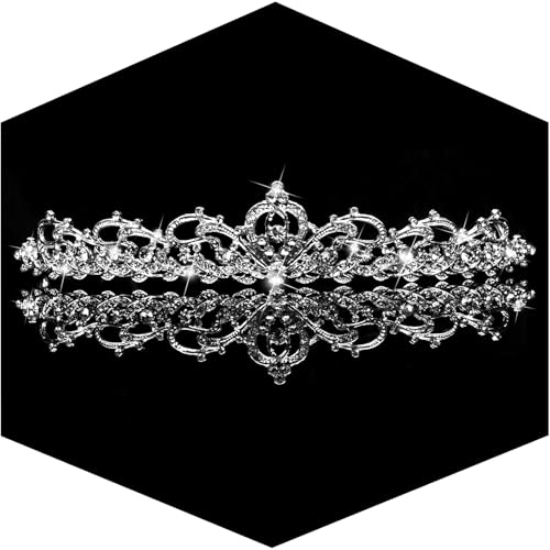 TOBATOBA Tiaras for Women Crystal Silver Bridal Tiara Wedding Tiaras for Bride, Princess Quinceanera Crown Birthday Prom P...