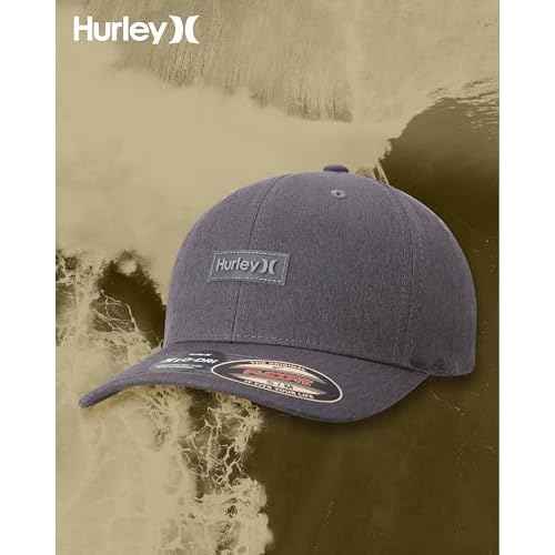 Hurley Mens Baseball Cap - Lightweight H2O-DRI Breathable Moisture Wicking Curved Brim Fitted Hats for Men