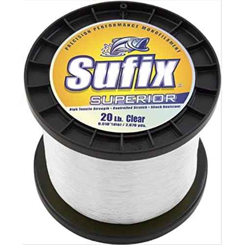Sufix Superior 1-Pound Spool Size Fishing Line (Clear, 40-Pound)