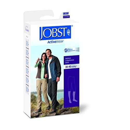 JOBST 110056 BSN Medical Activewear Sock, Medium, Cool Black