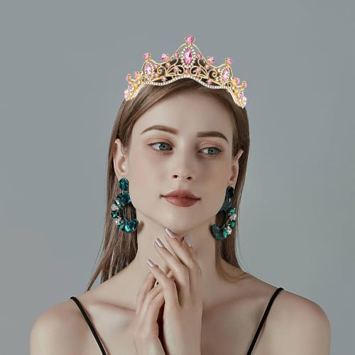 Arvintas Pink Tiaras for Women Princess Crown Headband, Crystal Tiaras Birthday Crown Wedding Rhinestones Princess Party H...