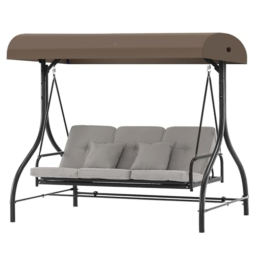 Porch Swing Canopy Replacement Top, Swing Chair Canopy Replacement for GT Porch Swing Model GCS00229C (Beige)