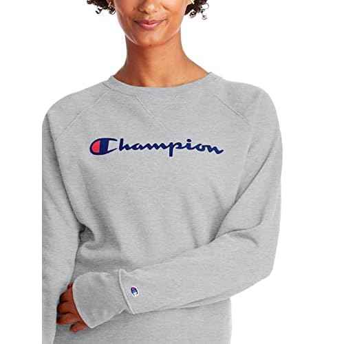 Champion Women's Powerblend Crew, Screen Print Script