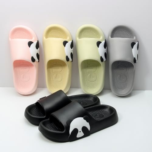 NTRUEML Panda Slippers - Cute Cartoon Indoor Outdoor Wear for Couples - EVA Bathroom Slippers