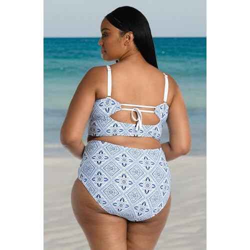 La Blanca Women's Bandeau Midkini Swimsuit Top