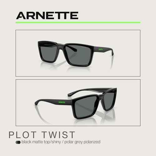 ARNETTE Plot Twist AN4346 Square Sunglasses for Men +BUNDLE with ACCESSORY EYEWEAR KIT