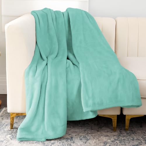 Nicole Miller Oversized Plush Fleece Throw Blanket – Ultra Soft, Lightweight & Cozy – 60" x 70" Warm Flannel Blanket for C...