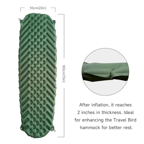 Camping Hammock Tent with Net and Rain Fly with Hammock Sleeping Pad, Ultralight Portable Double-Layer Hammock with Ridge ...