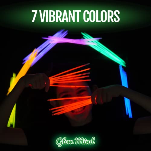 100 Ultra Bright Glow Sticks Bulk Party Pack - Halloween Glow in the Dark Party Supplies Pack - 8" Glowsticks Party Favors...
