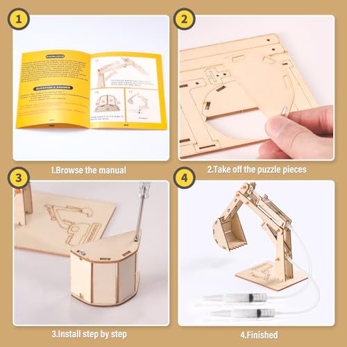 STEM Science Kits for Kids Ages 8-12 8-10, Wood Building Crafts Kits for Boys, STEM Toys for Ages 8-13 9 10 11 Year Old Gi...