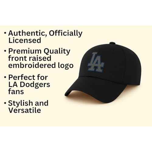 Officially Licensed Los Angeles Youth Boys Girls Baseball Hat Classic MVP Black Adjustable Primary Embroidered Team Logo Kids Sports Ball Cap