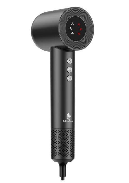 MiroPure Hair Dryer, Ionic Blow Dryer with 110,000 RPM High-Speed Brushless Motor for Fast Drying,1500W Low Noise Thermal-Control 3 Temps & 3 Speeds,Professional Hairdryer for Home &Travel