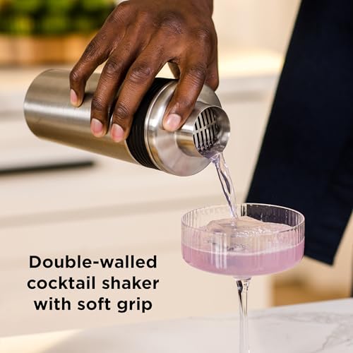 Rabbit Classic Bar Tool Set – 6-Piece Stainless Steel Cocktail Shaker & Barware Kit with Stand – Premium Home Bar Tools fo...