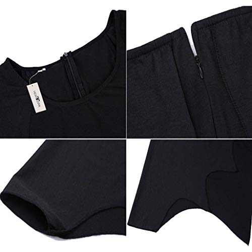 HEARTISIAN Womens Plus Size Bat Wing Sleeves T Shirt Dress Casual Flowy Tunics Tops Scoop Collar Tees Halloween Costumes