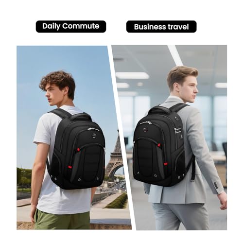 CROSSGEAR Large Travel Laptop Backpack 17.3" Water-resistant Daily Backpacks Durable Business Computer Bookbag Office Lapt...