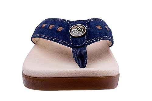 REVITALIGN Women's Laguna Slide Sandal, Navy, 12