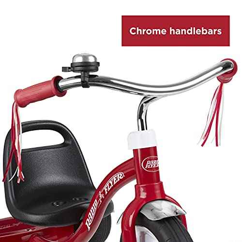 Radio Flyer Big Red Classic Tricycle, Toddler Trike, Tricycle for Toddlers Age 2.5-5, Toddler Bike