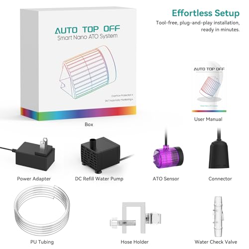 Auto Top Off System ATO Saltwater Aquarium,Water Top Off System for Aquarium,Reef Tank&Fish Tank- Purple