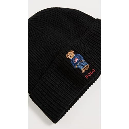 Polo Ralph Lauren Men's Solid Flag Bear Beanie