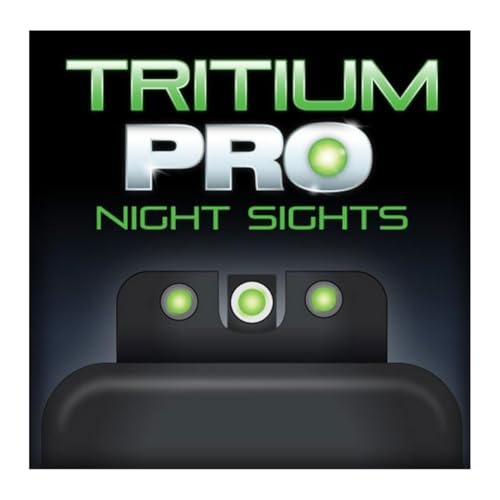 TRUGLO Tritium Pro Handgun Night Sights with Daylight White Dots Night Tritium Dots & White Focus Lock Front Ring Durable Compact Night Sights Compatible with FN Handguns