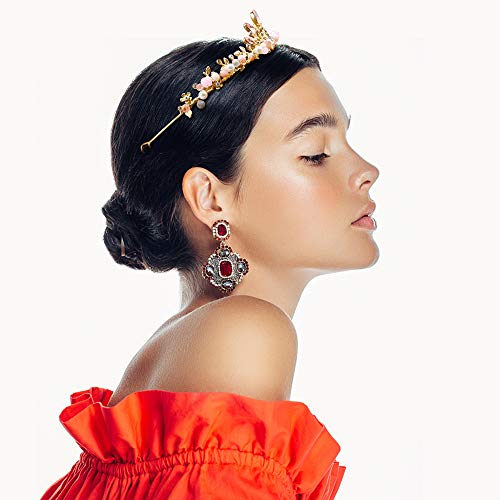 NODG Gold Tiaras and Crowns for Women - Rhinestone, Pearl Bridal Tiaras and Headbands for Wedding, Birthday, Prom