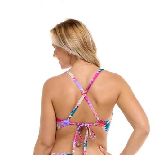 Body Glove Women's Standard Teagan Underwire D, DD, E, F Cup Bikini Top Swimsuit with Adjustable 2-Way Back Detail, Ethos