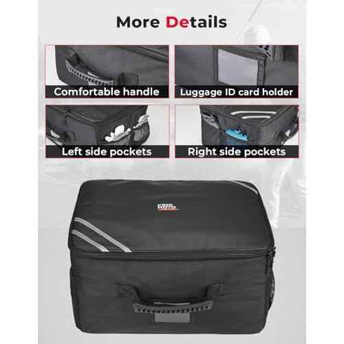 KEMIMOTO Golf Trunk Organizer Collapsible 1680D Waterproof for Car, SUV, Large Storage Space to Store Golf Accessories, Great Gift for Golfers, Black