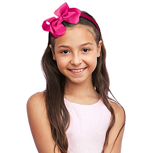 SIQUK 12 Pieces Bow Headbands for Girls Headband with Ribbon Bow Boutique Grosgrain Headbands, 12 Colors