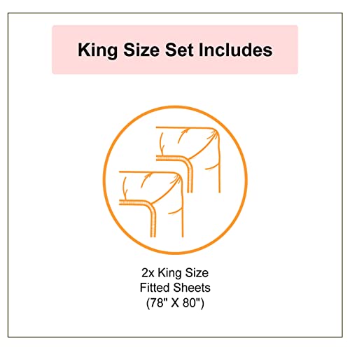 Lunarable Camper 2 Pack Fitted Sheet, Camping Lifestyle Equipment, Bed Cover All-Round Elastic Deep Pockets 2 Pieces, Pack...