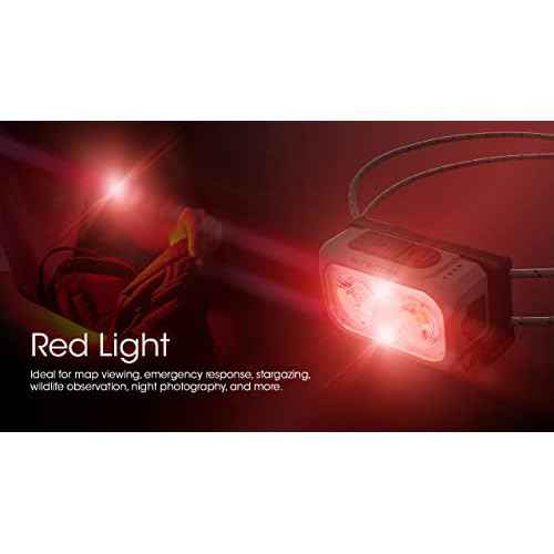 Nitecore NU21 Running Headlamp, 360 Lumen Ultralight USB Rechargeable with White and Red LEDs and a Sticker (Black)