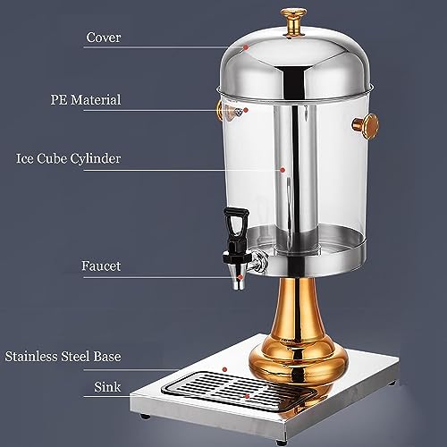 NYTFHMS Drink dispensers for Parties, Stainless Steel Juice Beverage Dispenser, 8/16/24L Catering Drinks Fountain, for Jui...