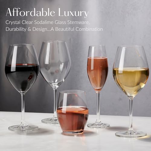 Anchor Hocking Champagne Flutes, Sondria 7 Ounce Champagne Glasses, Set of 8