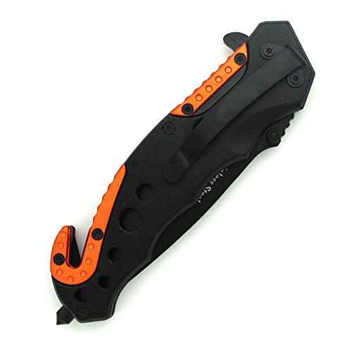Snake Eye Tactical Rescue Style Action Assist Knife 4.5" Razor Sharp Camping Survival