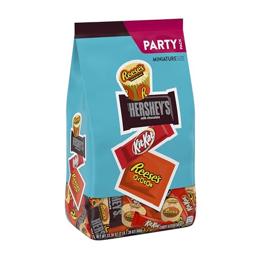HERSHEY'S, KIT KAT and REESE'S Assorted Flavored Candy Party Pack, 33.38 oz