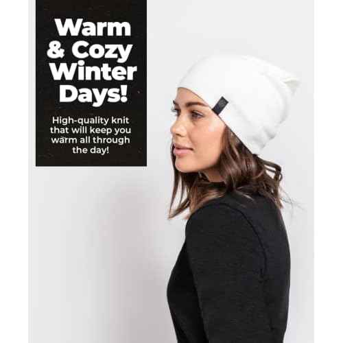 Warm Slouchy Beanie Hat - Deliciously Soft Daily Beanie in Fine Knit