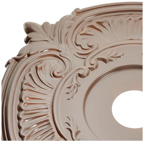 22Od X 3 1/2Id X 1P Attica Thermoformed Pvc Ceiling Medallion (Fits Canopies Up To 7 3/4), Ultracover Satin London Grey