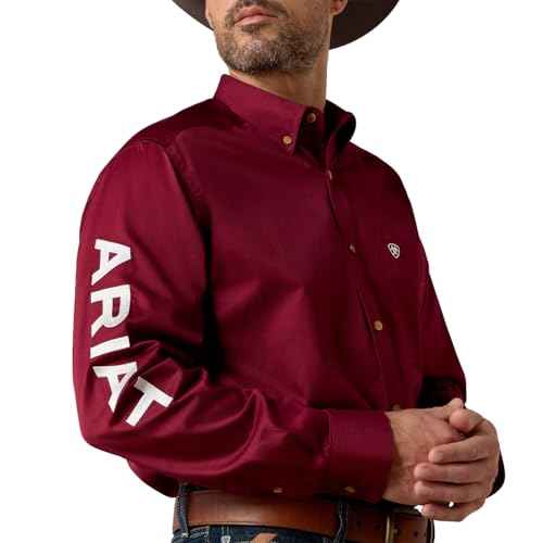 Ariat Men¡¯s TEK Polo Shirt Burgundy/White