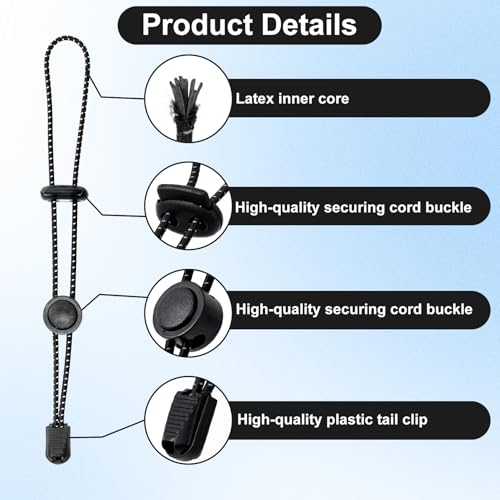 Lekgavd 5pcs Backpack Hiking Stick Holders, Reflective Trekking Walking Pole Holder, Adjustable Backpack Elastic Rope Fast...