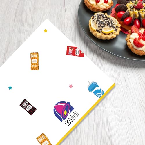 GZBJMYGS Cartoon Taco Tablecloths Burrito Beverage Mexican Taco Quesadilla Print Table Cover Supplies for Baby Shower Birt...
